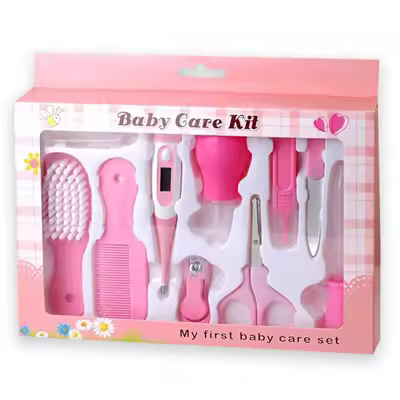 10 Pcs New-born Baby Kids Health Care Kit Set ( Pink-Bule )