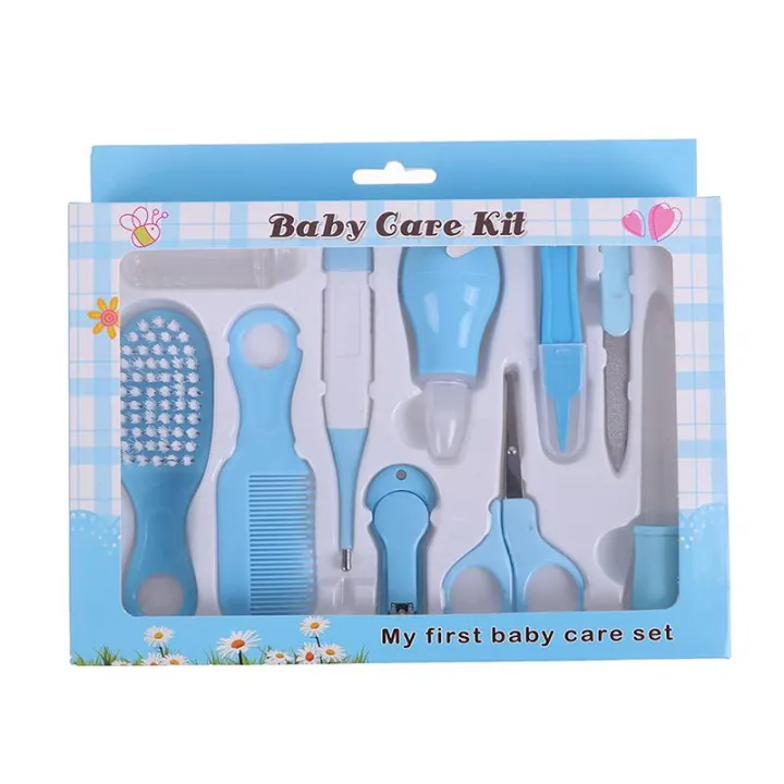 10 Pcs New-born Baby Kids Health Care Kit Set ( Pink-Bule )