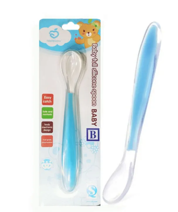 Applebear 1pcs Baby Full Silicone Spoon - Multicolor Available