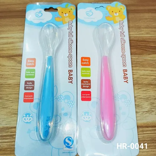Applebear 1pcs Baby Full Silicone Spoon - Multicolor Available